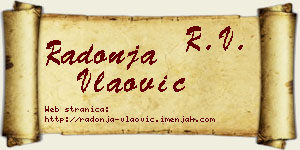 Radonja Vlaović vizit kartica